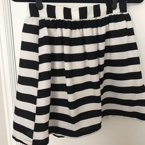 Black and White Skater Skirt